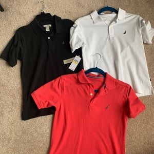 Boys size M polo shirts